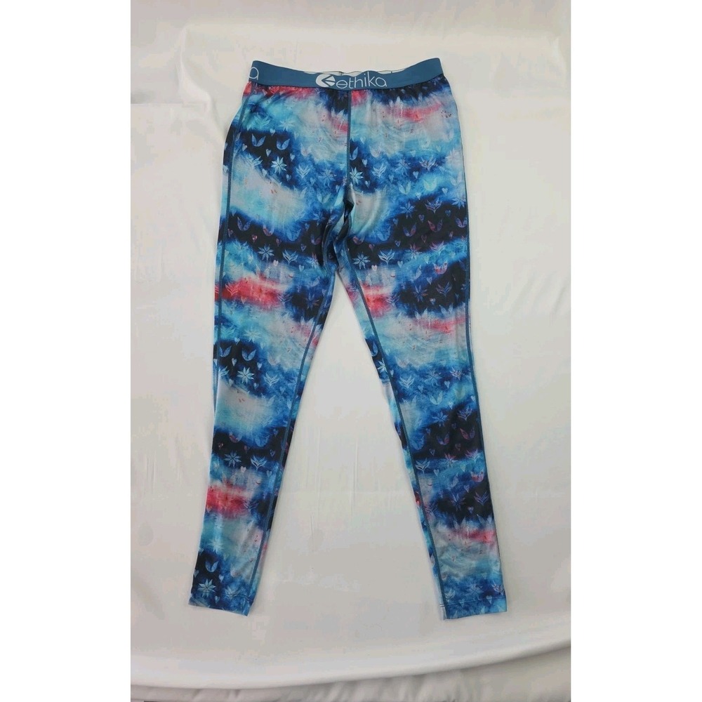 Ethika Women's Leggings Size M Blue Pink Multi-Print 26x29